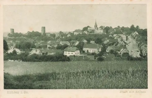 AK Kohren-Sahlis Stadtansicht mit Ruinen Sachsen ungelaufen Postkarte