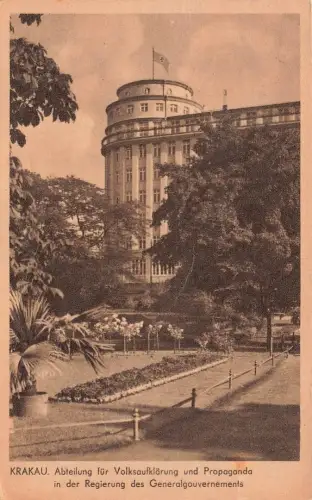 AK Krakau Kraków Generalgouverment Volksaufklärung Polen glaufen Feldpostkarte