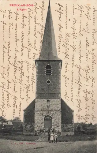 AK Preux-au-Bois L'église Kirche Frankreich ungelaufen Postkarte