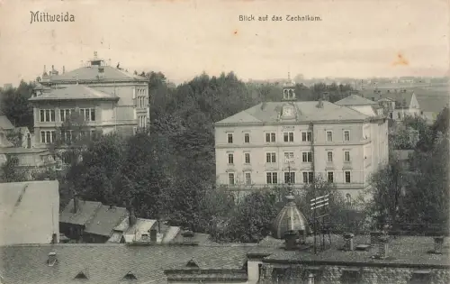 AK Mittweida Technikum Sachsen 1908 gelaufen Postkarte