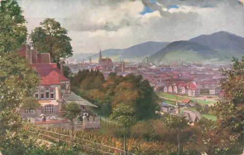 AK Freiburg im Breisgau Stadtansicht Schwarzwald Baden-Württemberg 1917 gelaufen