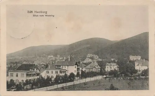 AK Bad Harzburg Ortsansicht vom Westring Niedersachsen 1916 Feldpostkarte