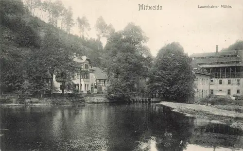 AK Mittweida Lauenhainer Mühle Sachsen ungelaufen Postkarte