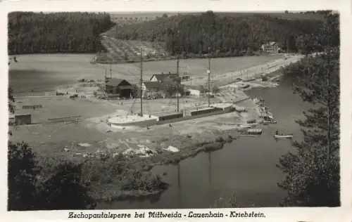 AK Mittweida Zschopautalsperre Kriebstein Bootsanleger Sachsen 1934 Postkarte