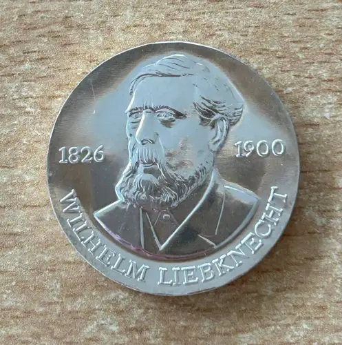 DDR 20 Mark 1976 Wilhelm Liebknecht Silber Gedenkmünze