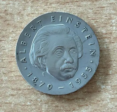 DDR 5 Mark 1979 Albert Einstein Gedenkmünze