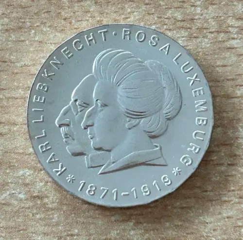 DDR 20 Mark 1971 Rosa Luxemburg / Karl Liebknecht Silber Gedenkmünze