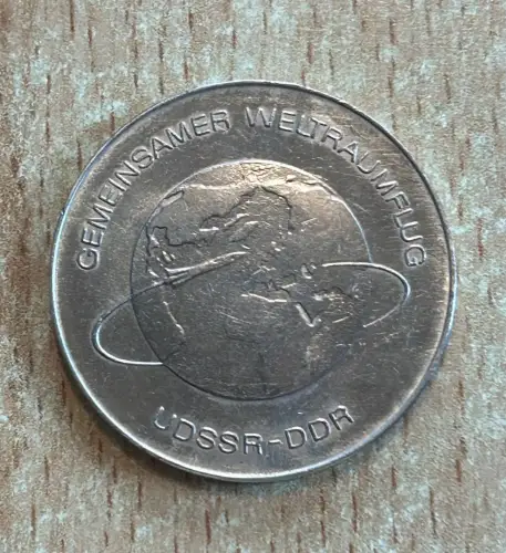 DDR 10 Mark 1978 Weltraumflug UdSSR Gedenkmünze