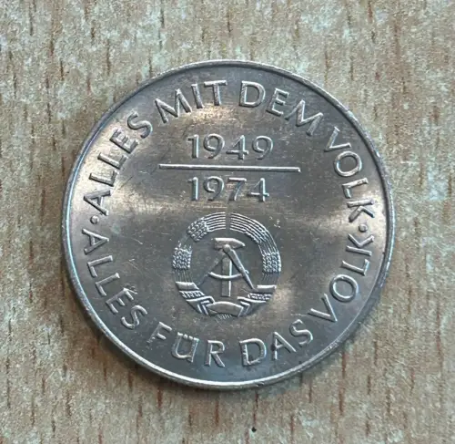 DDR 10 Mark 1974 Alles für das Volk Gedenkmünze