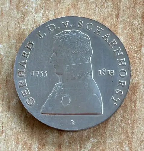DDR 10 Mark 1980 Gerhard von Scharnhorst Silber Münze