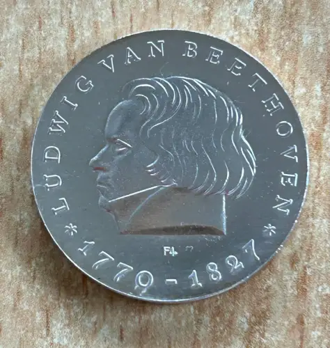 DDR 10 Mark 1970 Ludwig Beethoven Silber Gedenkmünze