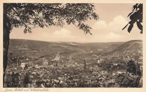 AK Jena Stadtpanorama von der Wilhelmshöhe Thüringen ungelaufen Postkarte