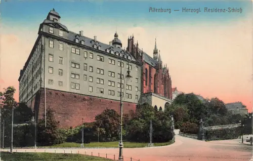 AK Altenburg Herzogliches Residenz Schloss Thüringen gelaufen Postkarte