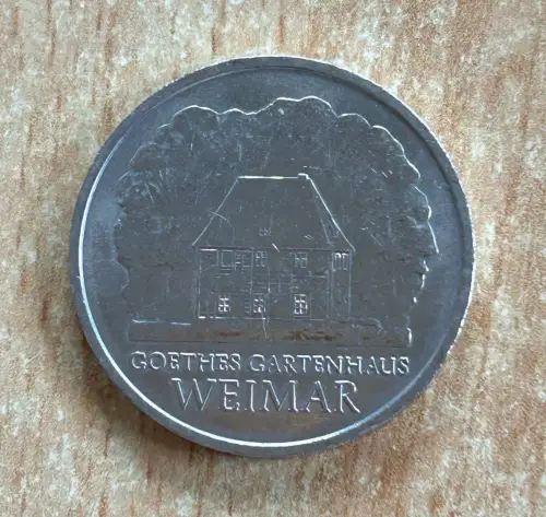 DDR Münze 5 Mark 1982 Goethes Gartenhaus Weimar