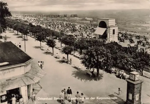 DDR AK Ostseebad Bansin Strandleben Kurpromenade Mecklenburg-Vorpommern 1962