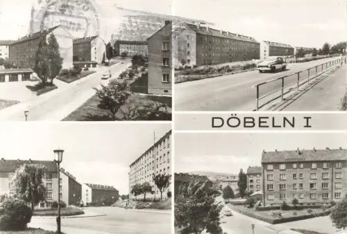 DDR AK Döbeln Wohngebäude Straßenansichten Sachsen 1987 Postkarte