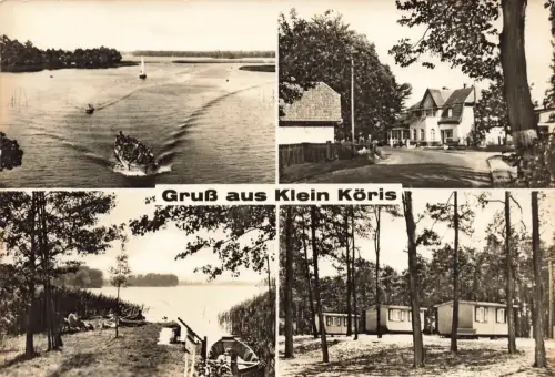 DDR AK Klein Köris Wasserpartie Bungalows Brandenburg Dahme Spreewald Postkarte
