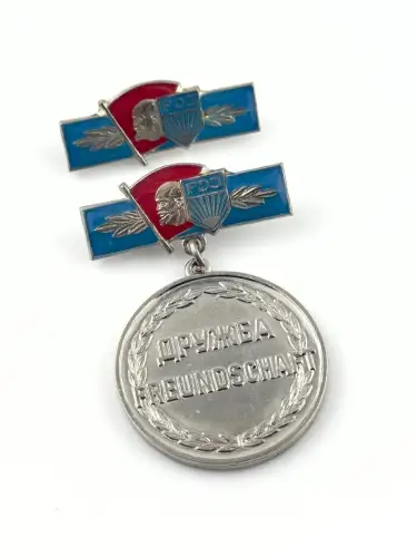 DDR FDJ Ehrenmedaille Für die Festigung der Beziehung der FDJ WLKSM Sowjetunion