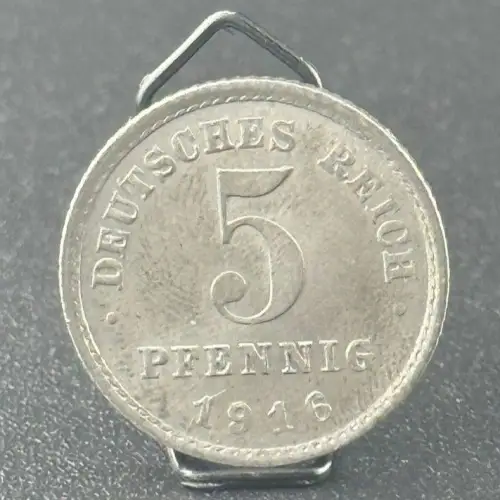 5 Pfennig 1916 E Deutsches Kaiserreich