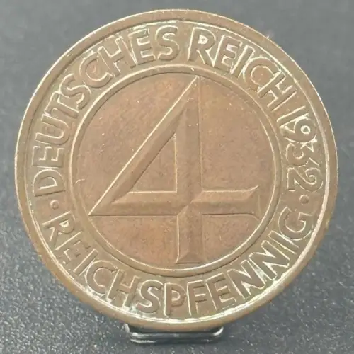 4 Reichspfennig 1932 E Weimarer Republik