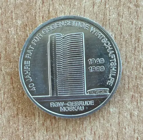DDR 10 Mark 1989 RGW - Gebäude Moskau Gedenkmünze