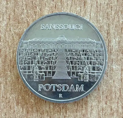 DDR 5 Mark 1986 Sanssouci Potsdam Gedenkmünze