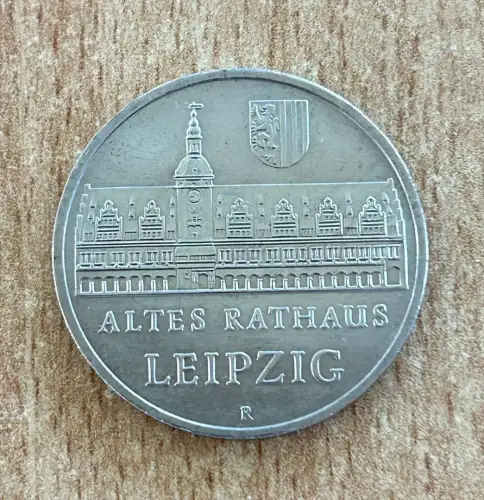 DDR Münze, 5 Mark 1984 Altes Rathaus Leipzig Gedenkmünze