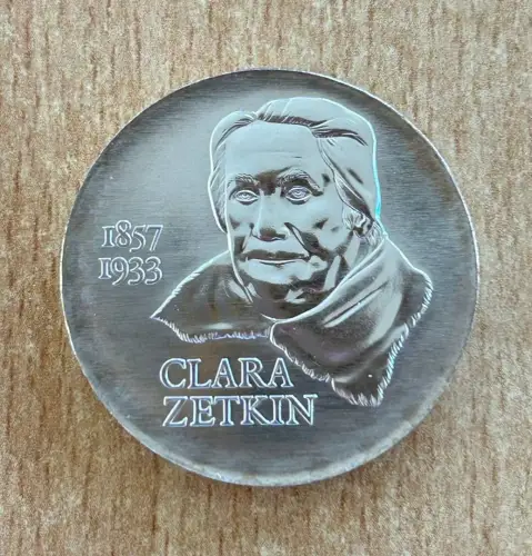 DDR 20 Mark 1982 Clara Zetkin Silber Gedenkmünze