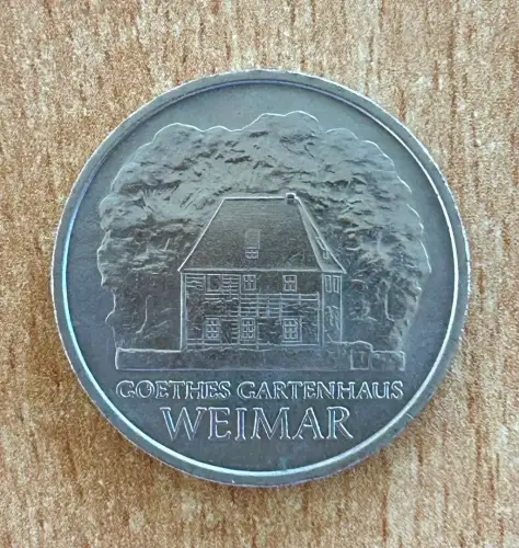 DDR Münze 5 Mark 1982 Goethes Gartenhaus Weimar
