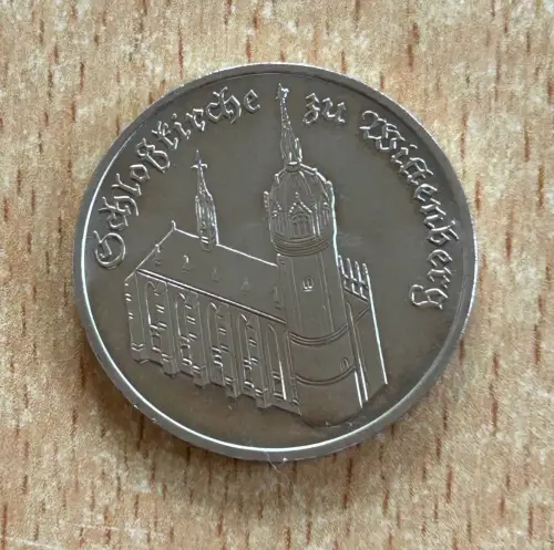 DDR 5 Mark 1983 Schloßkirche zu Wittenberg Gedenkmünze