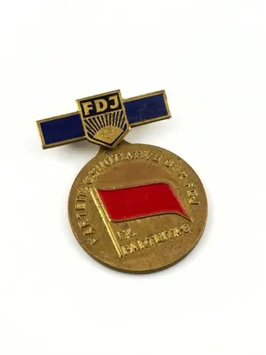DDR FDJ Medaille Parteitagsinitiative der FDJ