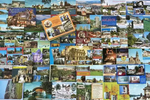 Lot / Konvolut 100 AK Postkarten DDR / BRD Deutschland bunt ab 1950
