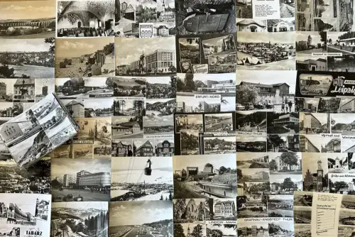 Lot / Konvolut 100 AK Postkarten DDR Deutschland s/w ab 1950