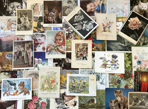 Lot / Konvolut 100 AK Postkarten Kitsch Kinder Glückwunsch ab 1950