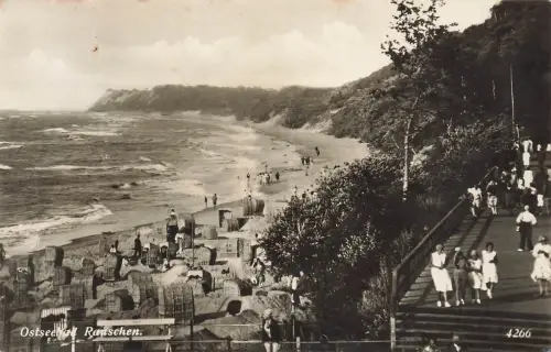 AK Rauschen Ostseebad Strand Ostpreussen 1933 gelaufen Postkarte
