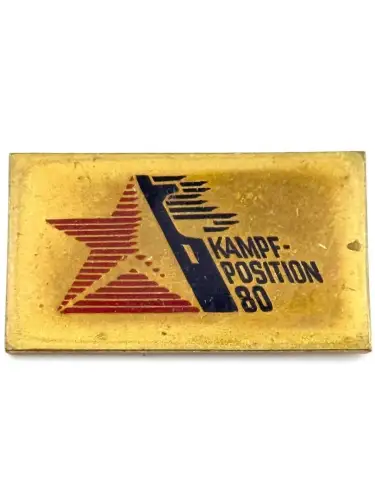 DDR Abzeichen Kampfposition 80