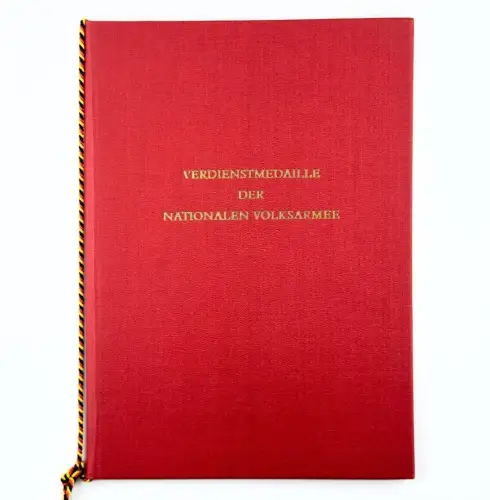 DDR NVA Urkunde Verdienstmedaille der NVA Bronze 1972 Stabsfeldwebel