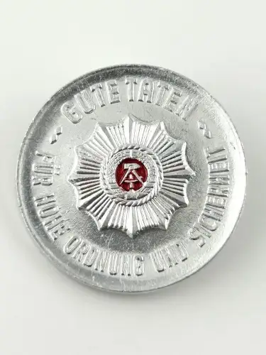 DDR JP Abzeichen Gute Taten für hohe Ordnung und Sicherheit