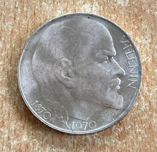Tschechoslowakei 50 Korun 1970 Wladimir Lenin Silber Gedenkmünze