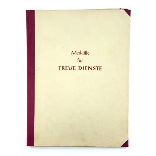 DDR NVA Urkunde Medaille für treue Dienste in der NVA Bronze 1.3.1957 Nr. 7427