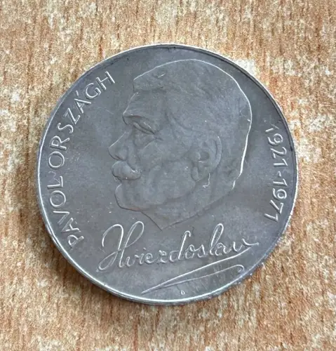 Tschechoslowakei 50 Korun 1971 Pavol Orszagh Hviezdoslav Silber Gedenkmünze