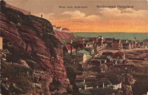 AK Helgoland Nordseebad Unterland Schleswig-Holstein 1924 gelaufen Postkarte