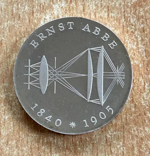 DDR 20 Mark 1980 Ernst Abbe Silber Gedenkmünze