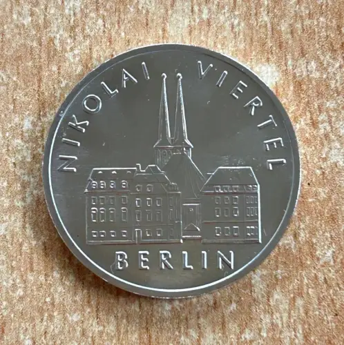 DDR 5 Mark 1987 Nikolai Viertel Berlin Gedenkmünze