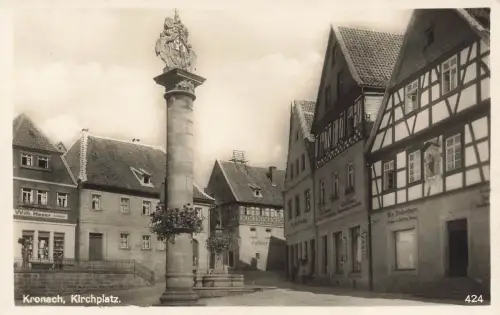 AK Kronach Kirchplatz Gasthaus Bayern Postkarte