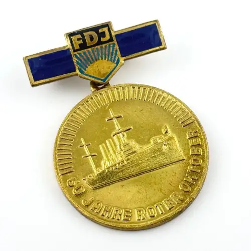 DDR FDJ Medaille FDJ-Auftrag IX. Parteitag