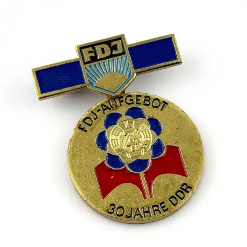 DDR FDJ Medaille FDJ -Aufgebot DDR 30