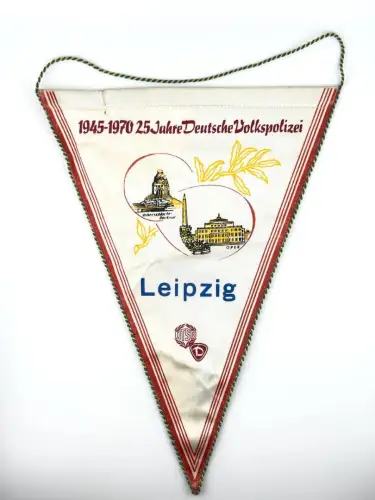DDR Wimpel 25 Jahre Deutsche Volkspolizei Leipzig 1970