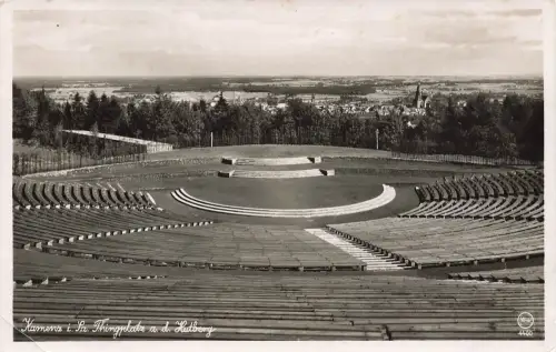 AK Kamenz Thingplatz auf dem Hutberg Sachsen 1941 gelaufen Postkarte
