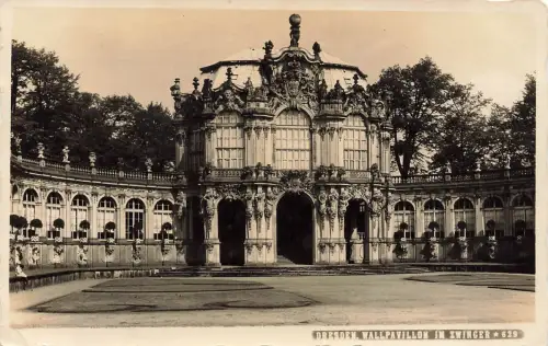 AK Dresden Wallpavillion im Zwinger Sachsen 1941 Feldpostkarte